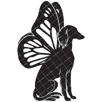 Monarch Wing Saluki (Feathered) Decal