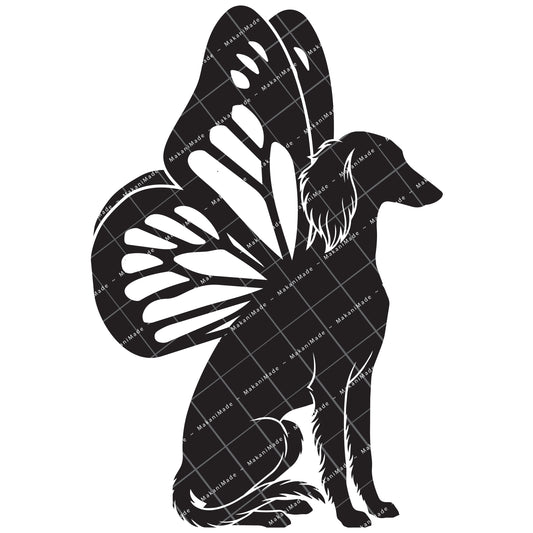 Monarch Wing Saluki (Feathered) Decal