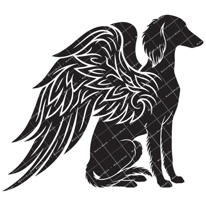 Angel Wing Saluki (Feathered) Decal