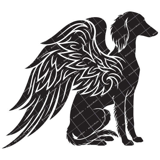 Angel Wing Saluki (Feathered) Decal