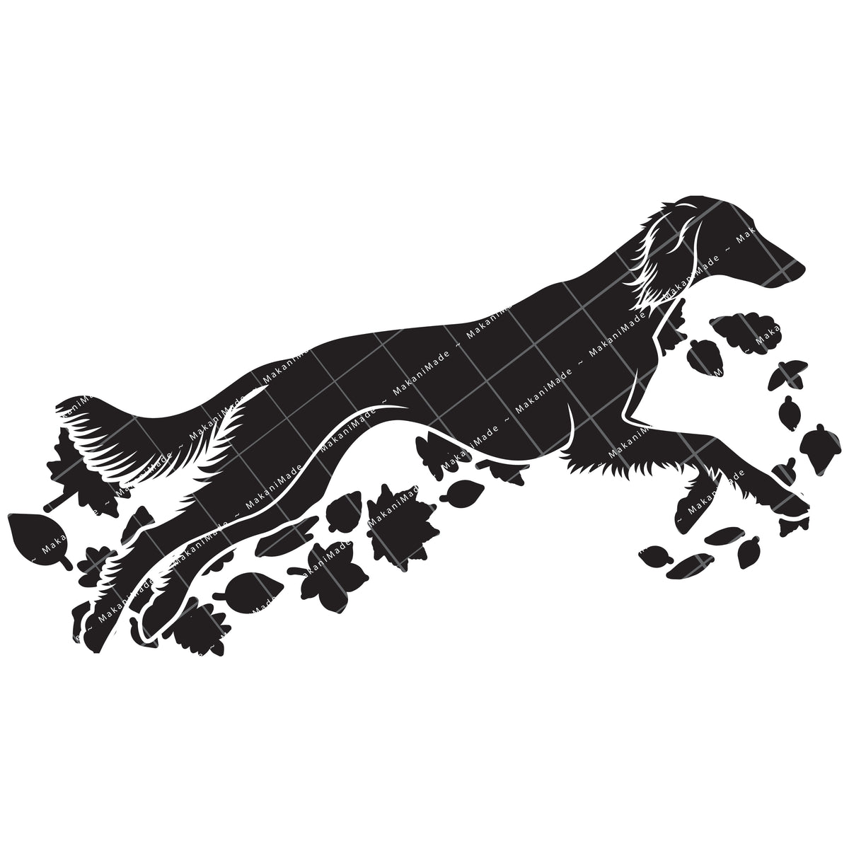 Fall Leaves Saluki (Feathered) Decal
