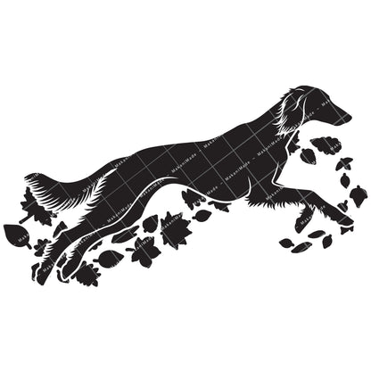 Fall Leaves Saluki (Feathered) Decal