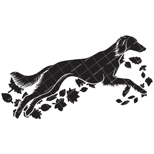Fall Leaves Saluki (Feathered) Decal
