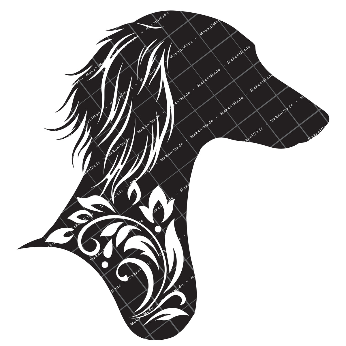 Profile Cutout Saluki (Feathered) Decal