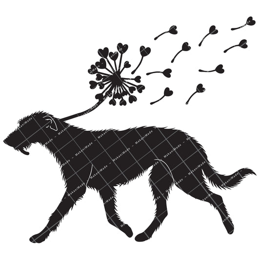 Dandelion Fluff Scottish Deerhound Decal