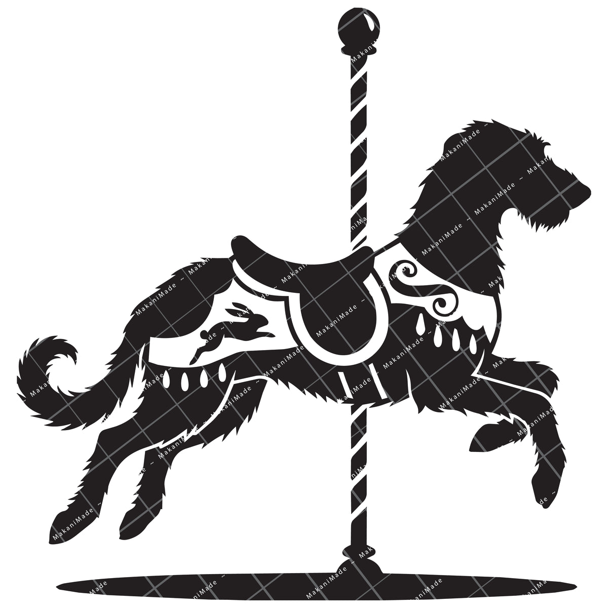 Carousel Scottish Deerhound Decal