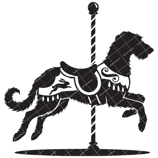 Carousel Scottish Deerhound Decal