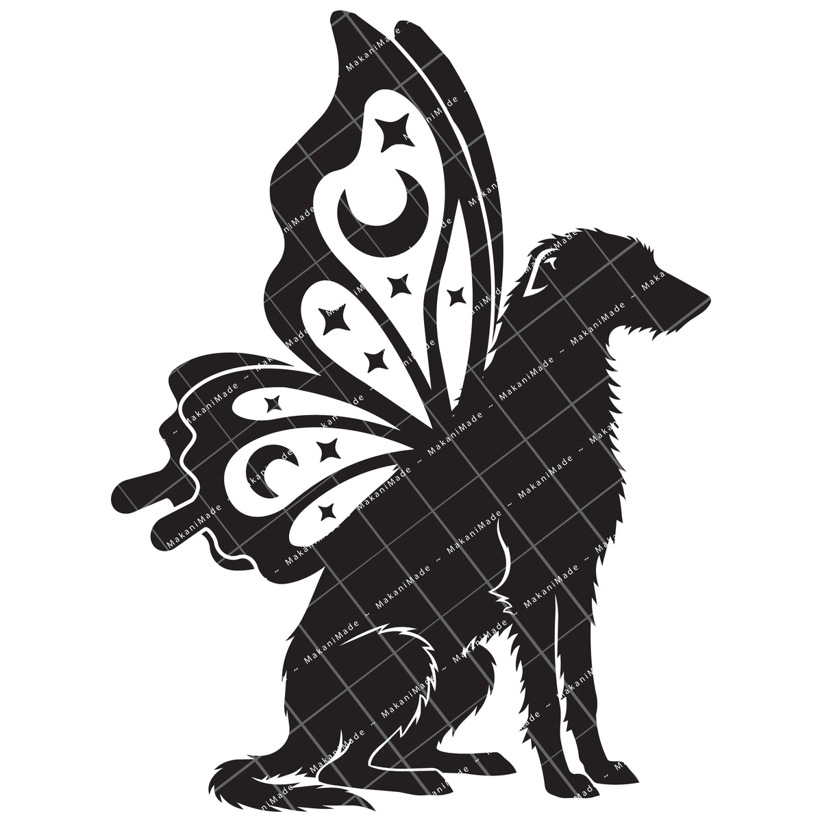 Butterfly Wing Scottish Deerhound Decal