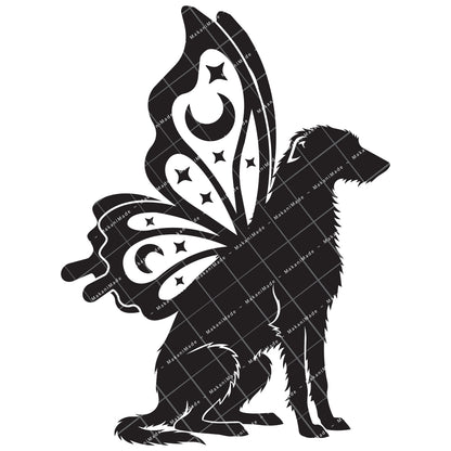 Butterfly Wing Scottish Deerhound Decal