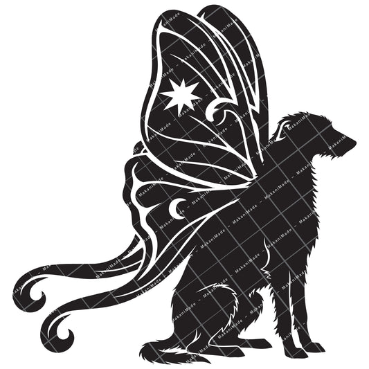 Moth Wing Scottish Deerhound Decal