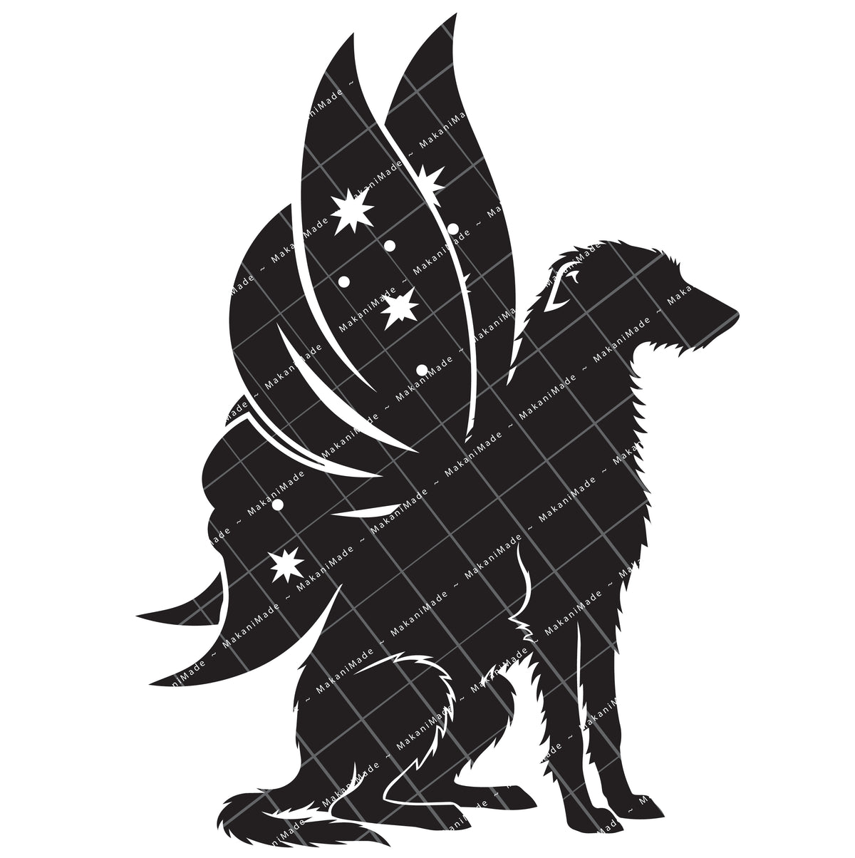 Fairy Wing Scottish Deerhound Decal