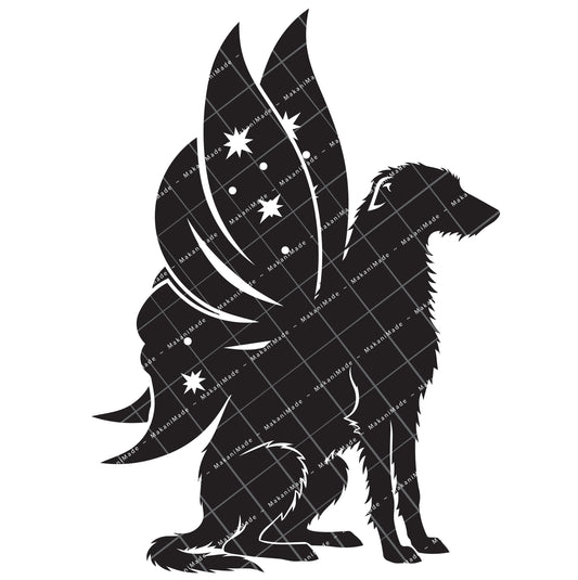 Fairy Wing Scottish Deerhound Decal