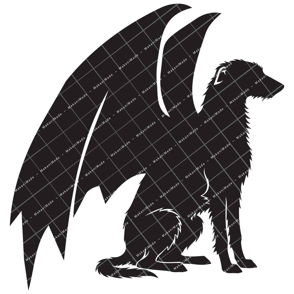 Dragon Wing Scottish Deerhound Decal