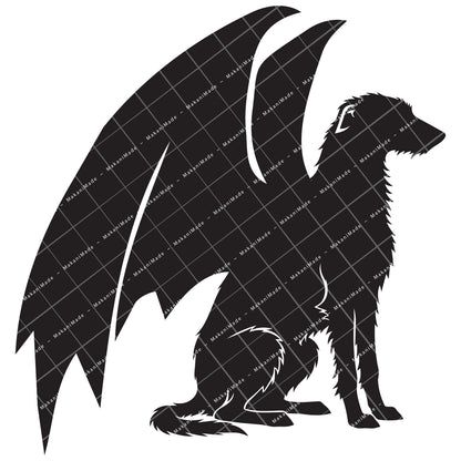 Dragon Wing Scottish Deerhound Decal