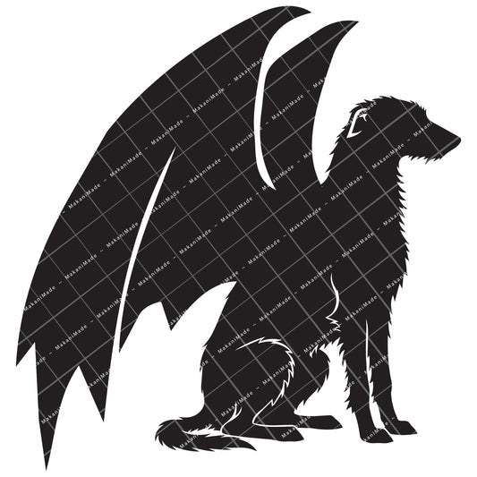 Dragon Wing Scottish Deerhound Decal