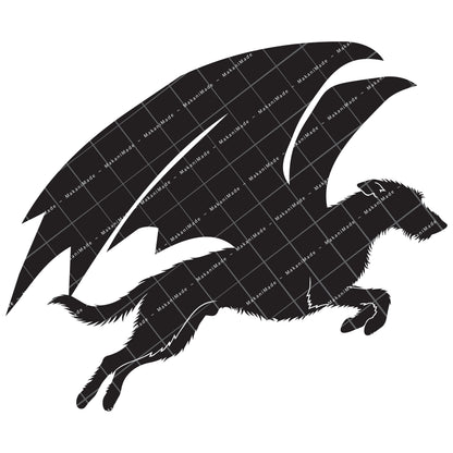 Leaping Dragon Scottish Deerhound Decal