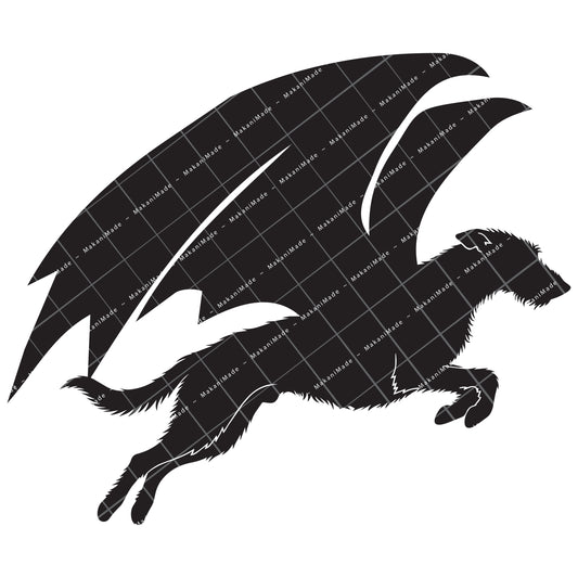 Leaping Dragon Scottish Deerhound Decal