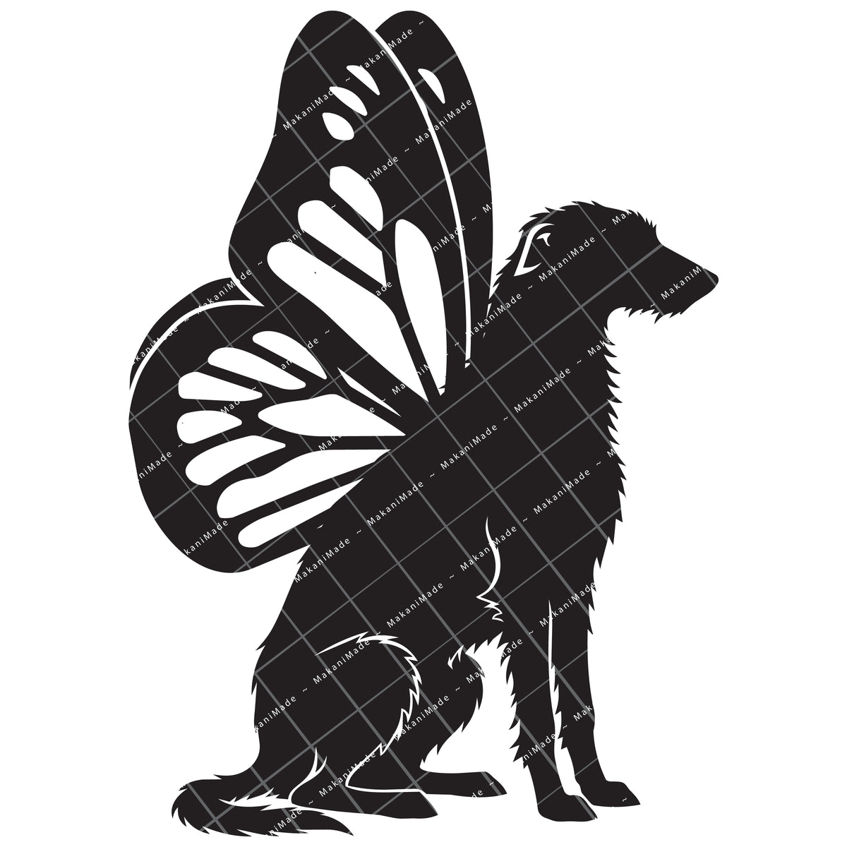 Monarch Wing Scottish Deerhound Decal