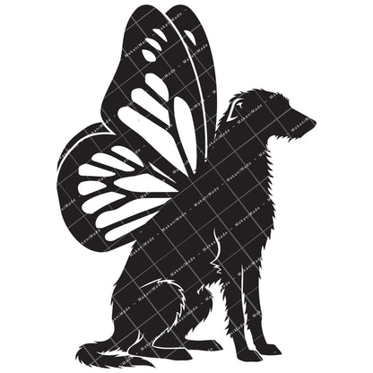 Monarch Wing Scottish Deerhound Decal