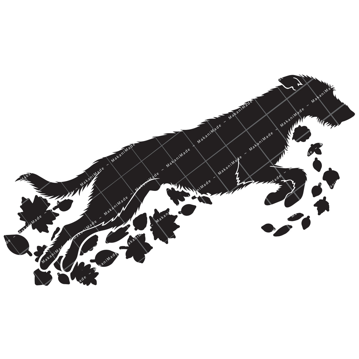 Fall Leaves Scottish Deerhound Decal