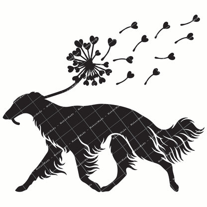 Dandelion Fluff Silken Windhound Decal