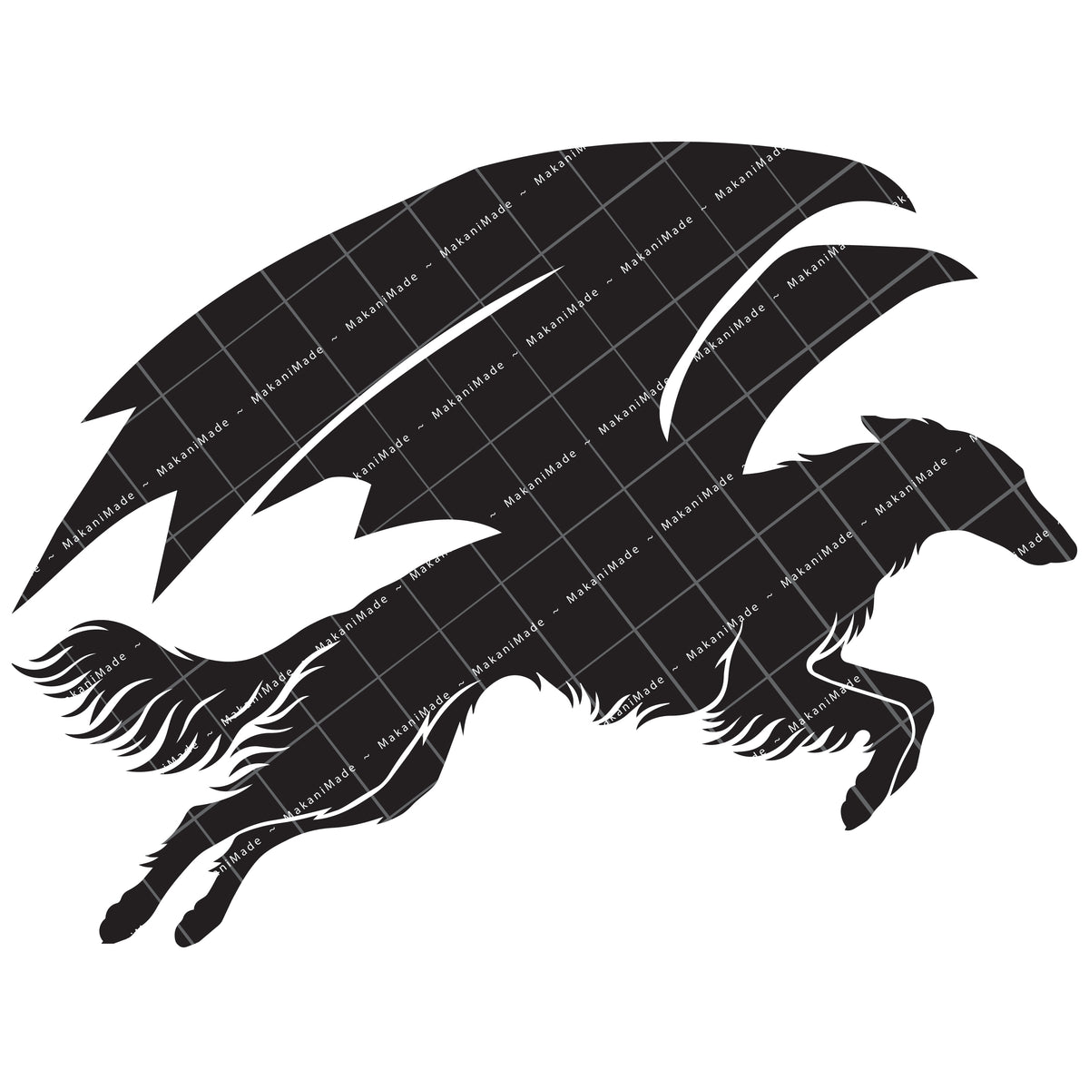 Leaping Dragon Silken Windhound Decal