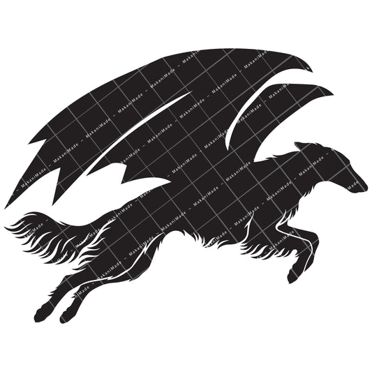 Leaping Dragon Silken Windhound Decal