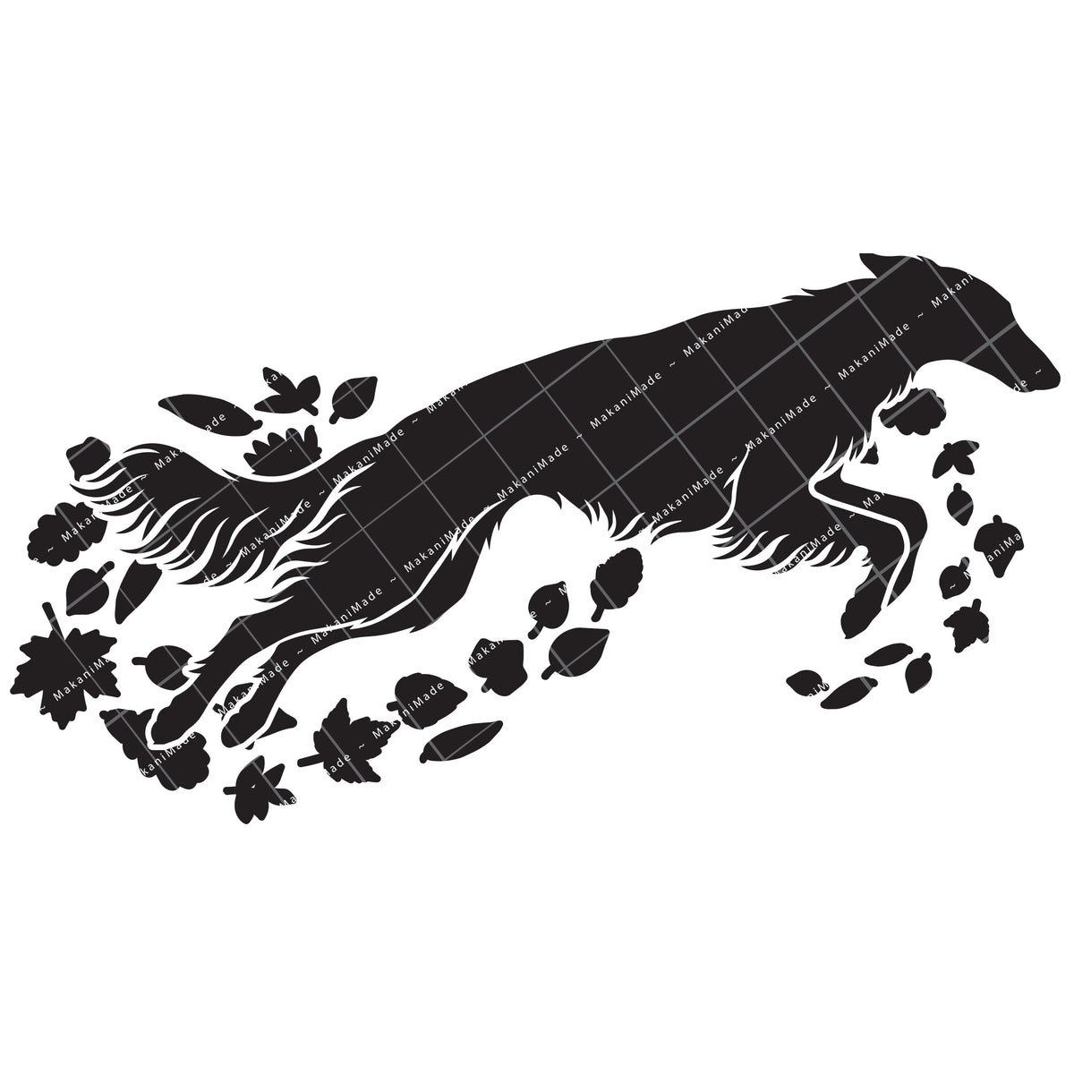Fall Leaves Silken Windhound Decal