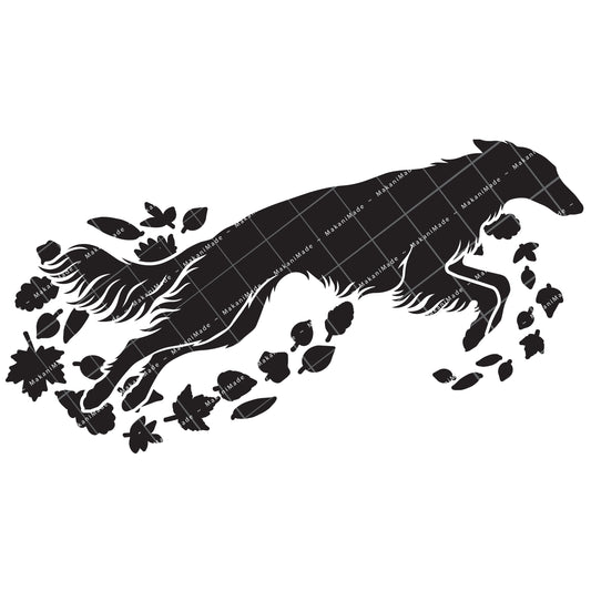 Fall Leaves Silken Windhound Decal