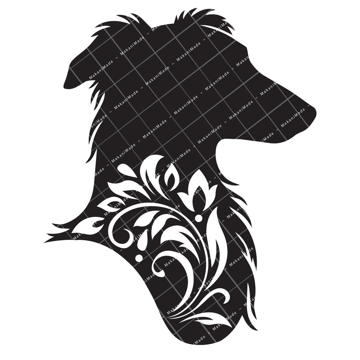 Profile Cutout Silken Windhound Decal