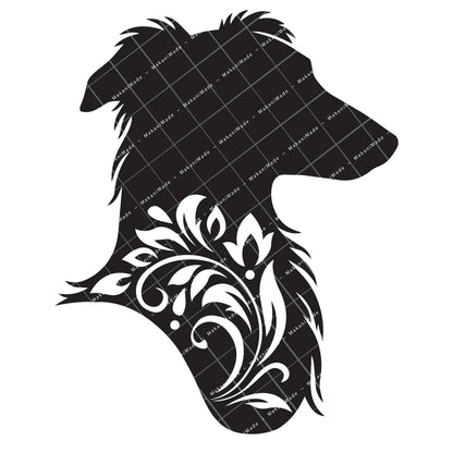 Profile Cutout Silken Windhound Decal