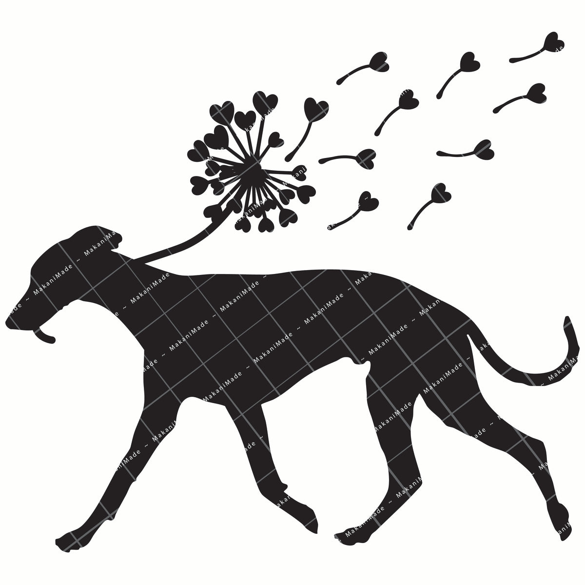 Dandelion Fluff Whippet Decal