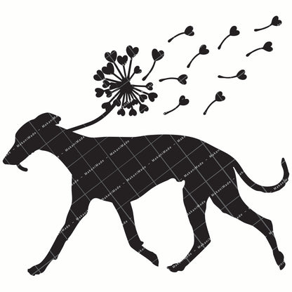 Dandelion Fluff Whippet Decal