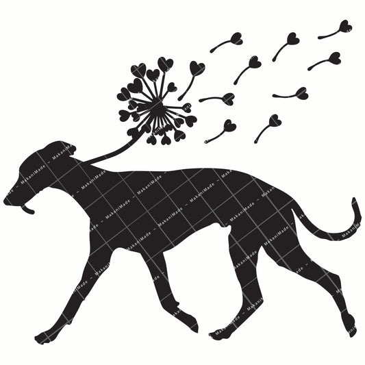 Dandelion Fluff Whippet Decal