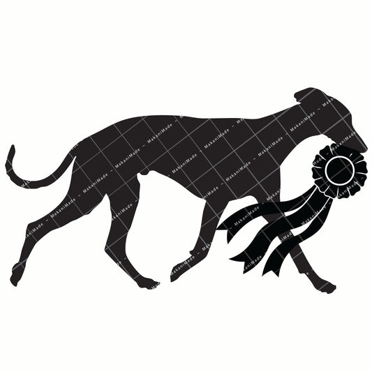 Rosette Winner Whippet Decal