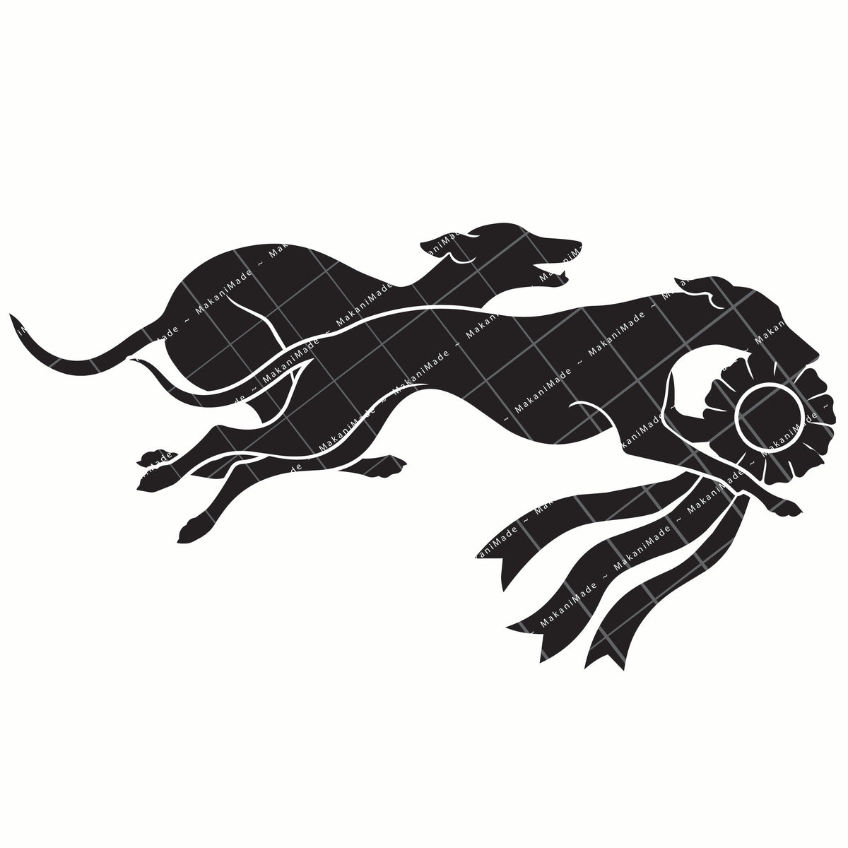 Coursing Rosette Whippet Decal