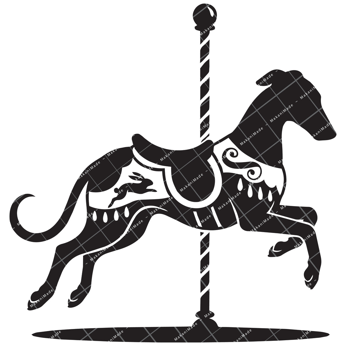 Carousel Whippet Decal