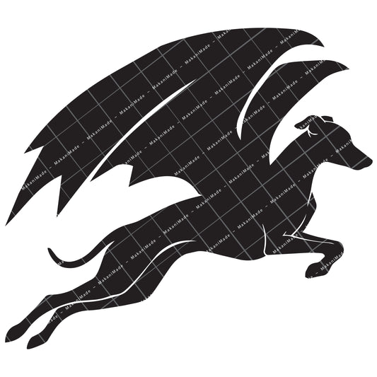 Leaping Dragon Whippet Decal