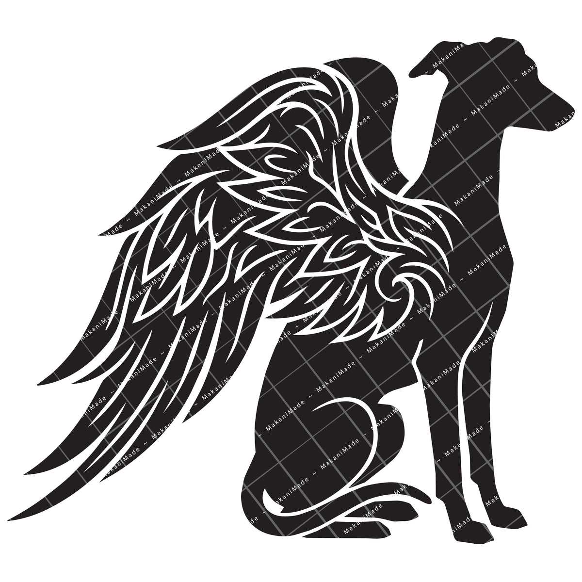Angel Wing Whippet Decal