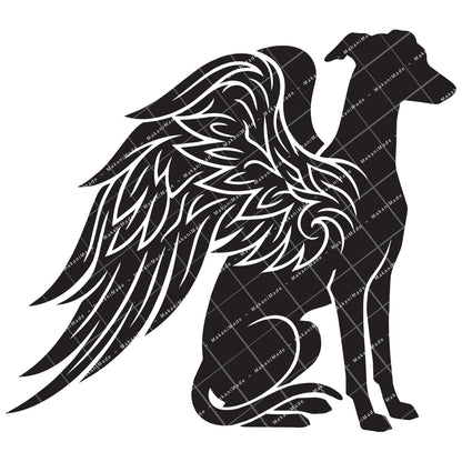Angel Wing Whippet Decal