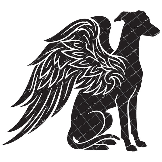 Angel Wing Whippet Decal
