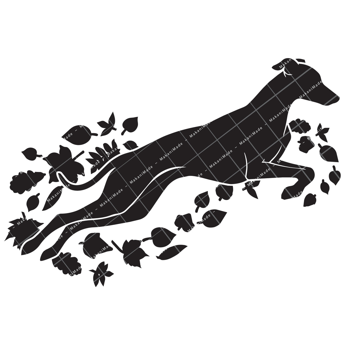Fall Leaves Whippet Decal
