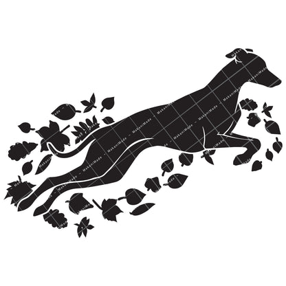 Fall Leaves Whippet Decal