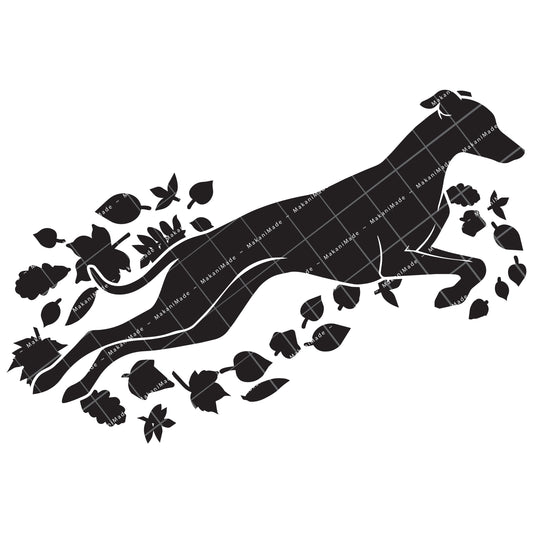 Fall Leaves Whippet Decal