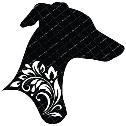 Profile Cutout Whippet Decal
