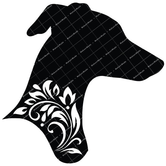 Profile Cutout Whippet Decal